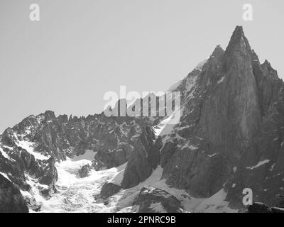 Aiguille en vallée de Chamonix Stockfoto