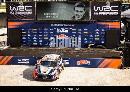 Zagreb, Kroatisch. 20. April 2023. Ambiance während der Kroatien Rally 2023, 4. Runde der WRC World Rally Car Championship 2023, vom 20. Bis 23. April 2023 in Zagreb, Kroatien - Foto Nikos Katikis/DPPI Credit: DPPI Media/Alamy Live News Stockfoto