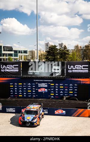 Zagreb, Kroatisch. 20. April 2023. Ambiance während der Kroatien Rally 2023, 4. Runde der WRC World Rally Car Championship 2023, vom 20. Bis 23. April 2023 in Zagreb, Kroatien - Foto Nikos Katikis/DPPI Credit: DPPI Media/Alamy Live News Stockfoto