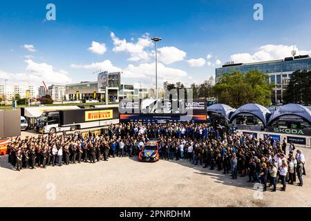 Zagreb, Kroatisch. 20. April 2023. Ambiance während der Kroatien Rally 2023, 4. Runde der WRC World Rally Car Championship 2023, vom 20. Bis 23. April 2023 in Zagreb, Kroatien - Foto Nikos Katikis/DPPI Credit: DPPI Media/Alamy Live News Stockfoto