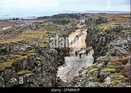 Nationalpark Thingvellir im Südosten Islands. Stockfoto