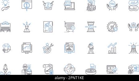 Symbolsammlung für System- und Strukturlinien. Architektur, Framework, Infrastruktur, Design, Organisation, Muster, Rahmenvektor und linear Stock Vektor