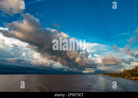 Amazonas River in der Nähe von Manaus, Staat Amazonas, Brasilien. Stockfoto