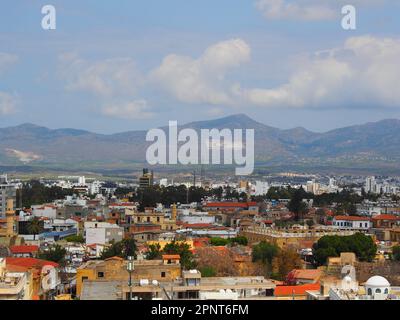 Nikosia, abgewanderte Hauptstadt Zyperns auf einem Roadtrip, Mittelmeer Stockfoto