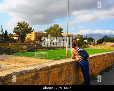 Nikosia, abgewanderte Hauptstadt Zyperns auf einem Roadtrip, Mittelmeer Stockfoto