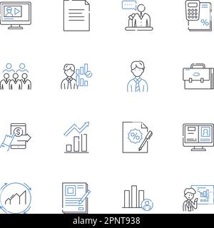 Sammlung der Positionssymbole für die Ressourcenauslastung. Effizienz, Optimierung, Nachhaltigkeit, Auslastung, Zuordnung, Management, Produktivitätsvektor und Stock Vektor