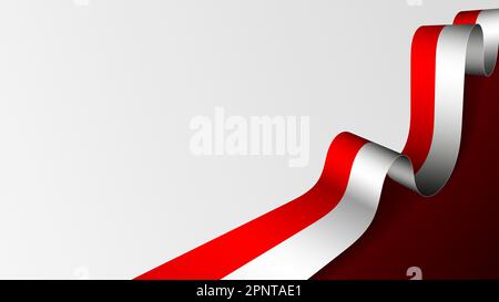 Hintergrund der indonesischen Bandflagge. Auswirkungselement für die Verwendung, die Sie daraus machen möchten. Stock Vektor