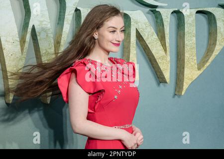 London, Großbritannien. 20. April 2023 Amber Doig-Thorne kommt bei der Weltpremiere von Disney und dem Originalfilm „Peter Pan & Wendy“ an. Foto: Amanda Rose/Alamy Live News Stockfoto