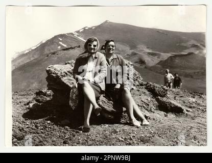 Italien, um 1960 s: Vintage Foto zeigt Frauen auf Ferien, ca. 1960er-Jahre. Stockfoto