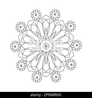 Rundes Muster oder Mandala-Ornamente zur Meditation Stock Vektor