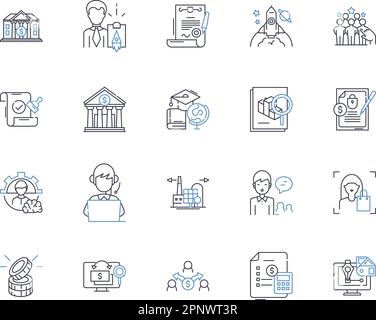 Symbolsammlung für Marketingautomatisierung. Lead-Generierung, E-Mail-Marketing, Kundensegmentierung, Drip-Kampagnen, Analysen, Automatisierte E-Mails, CRM Stock Vektor