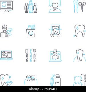 Lineares Symbolset für PET Store. Begleiter, Adorable, Leash, Snacks, Playtime, Körperpflege, Adoptionslinienvektor und Konzeptzeichen. Pfoten, Training, Zubehör Stock Vektor