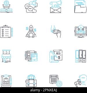 Lineare Symbole für Schlafkammer eingestellt. Bett, Matratze, Kissen, Decke, Schlafen, NAP, Dreams-Linienvektor und Konzeptzeichen. Kuschelig, Ruhe, Schlafanzüge Stock Vektor