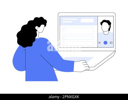 Teilen Sie Videos abstraktes Konzept Vektordarstellung. Stock Vektor