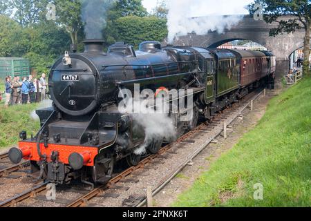 Eine Dampflokomotive auf einer Dampfgala der North Norfolk Railway Stockfoto