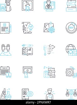 Mitgefühl und Aktivismus lineare Symbole gesetzt. Einfühlungsvermögen, Freundlichkeit, Philanthropie, Solidarität, Befürwortung, Community-, Inklusivitätslinienvektor- und Konzeptzeichen Stock Vektor