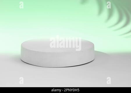 Podium für Kosmetik, Seife, Artikelpräsentation. Abstrakte Minimale Geometrische Kugel. Zylinder 1 Form Weicher Schatten. Anzuzeigende Szene Produkt, Objekt. Vorführung Stockfoto