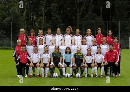 Teamfoto der Fußball Frauen Nationalmannschaft, Fototermin 20.8.2007 in Koblenz Stockfoto