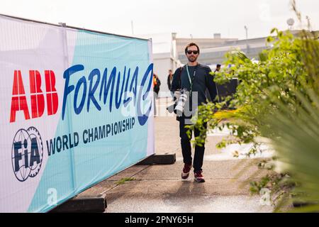 Florent GOODEN, F1-Fotograf, der Gen3 in der Formel E während des 2023. Berliner ePrix, 6. Tagung der ABB FIA Formel E-Weltmeisterschaft 2022-23, auf der Tempelhof Airport Street Circuit vom 21. Bis 23. April 2023 in Berlin entdeckt hat - Photo Germain Hazard/DPPI Credit: DPPI Media/Alamy Live News Stockfoto