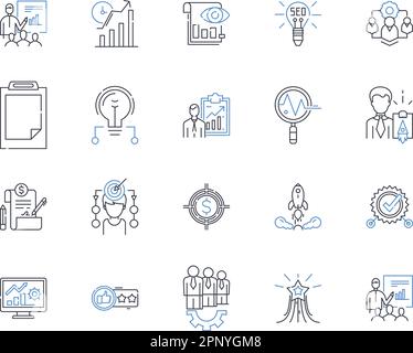 Symbolsammlung für Straßenkarten. Navigation, Richtung, Planung, Strategie, Vision, Route, Fortschrittsvektor und lineare Darstellung. Zeitachse Stock Vektor