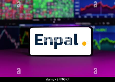 Vorreiter Börsenindex vor dem Hintergrund von Börsenkurven Stockfoto