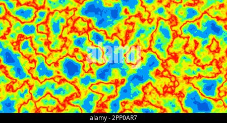 Heatmap. Abstraktes thermisches Vektorspektrum. Verteilung von heißen und kalten Temperaturen im Querformat. Infrarot-Thermografie Hintergrund. Globale Erwärmung CONT Stock Vektor