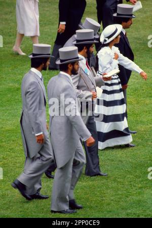 Die Enclosure im Royal Ascot-Rennen im Jahr 1982 Stockfoto