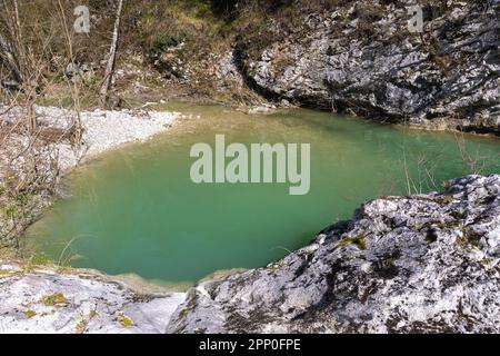 Sieben Wasserfälle Trail in Istrien, Kroatien Stockfoto