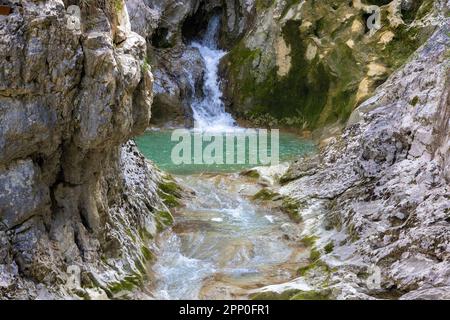 Sieben Wasserfälle Trail in Istrien, Kroatien Stockfoto