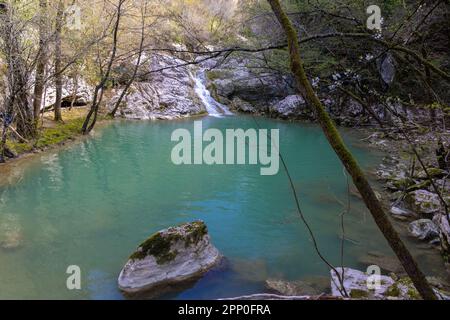 Sieben Wasserfälle Trail in Istrien, Kroatien Stockfoto