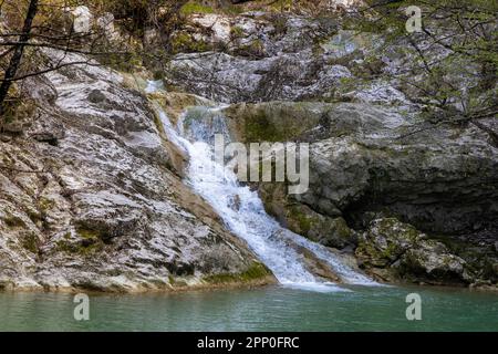 Sieben Wasserfälle Trail in Istrien, Kroatien Stockfoto