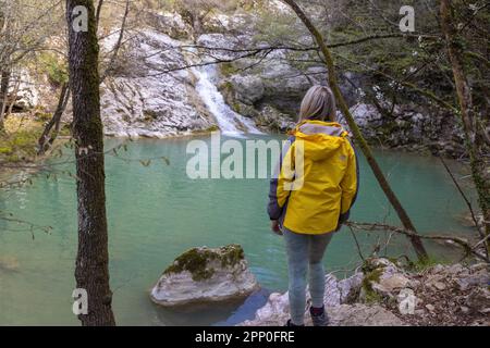 Sieben Wasserfälle Trail in Istrien, Kroatien Stockfoto