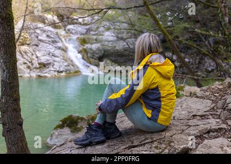 Sieben Wasserfälle Trail in Istrien, Kroatien Stockfoto