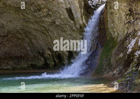 Sieben Wasserfälle Trail in Istrien, Kroatien Stockfoto