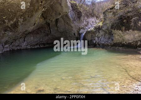 Sieben Wasserfälle Trail in Istrien, Kroatien Stockfoto