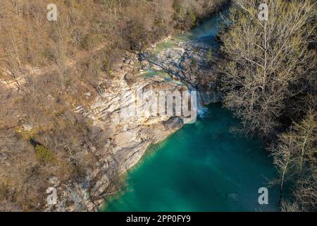 Sieben Wasserfälle Trail in Istrien, Kroatien Stockfoto