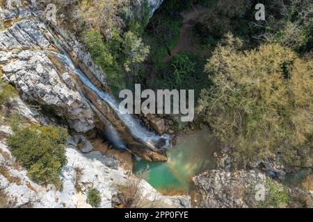 Sieben Wasserfälle Trail in Istrien, Kroatien Stockfoto