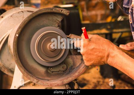 Schleifsteinmotor für geheime Arbeiten, Schleifen oder allgemeine Arbeiten Stockfoto