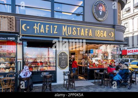 Hafiz Mustafa 1864 Konditorei, Istanbul, Türkei Stockfoto