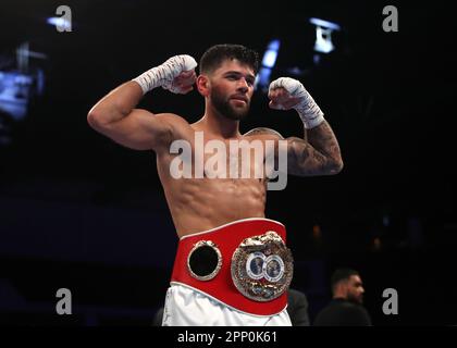 Aktenfoto von 04-06-2022 von Joe Cordina. Eddie Hearn sagt, Joe Cordina wurde rechtmäßig seines Weltmeistertitels beraubt, aber er hat den Waliser unterstützt, um ihn am Samstag zurückzufordern. Ausgabedatum: Freitag, 21. April 2023. Stockfoto