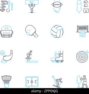 Symbole für lineare Bestrahlung eingestellt. Therapie, Medikation, Heilung, Heilung, Genesung, Rehabilitation, Interventionslinienvektor und Konzeptzeichen. Abhilfe,Lösung Stock Vektor