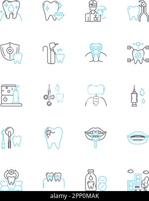 Lineares Symbolset für PET Store. Begleiter, Adorable, Leash, Snacks, Playtime, Körperpflege, Adoptionslinienvektor und Konzeptzeichen. Pfoten, Training, Zubehör Stock Vektor