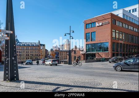 Campus Norrköing der Universität Linköping in Kåkenhus in der Industrielandschaft von Norrköping, Schweden Stockfoto