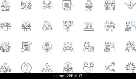 Establishment Tribe Line Icons Kollektion. Tradition, Herkunft, Tradition, Elite, Aristokratisch, Renommierte Vektor- und lineare Darstellung der oberen Klasse Stock Vektor