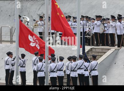 Tag der nationalen Sicherheitsausbildung des Sicherheitsbüros und Tag der offenen Tür der Polizeischule am Hong Kong Police College in Wong Chuk Hang. 15APR23 SCMP/Edmond so Stockfoto