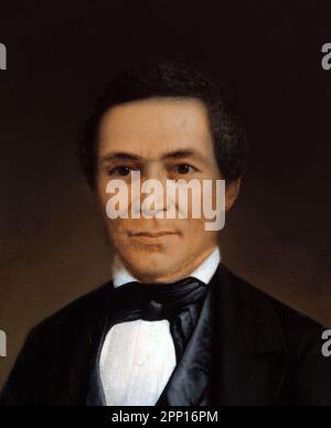 John Russwurm. Porträt des in Jamaika geborenen Afroamerikaner-Sklavenhändlers John Brown Russwurm (1799-1851) c. 1850 Stockfoto