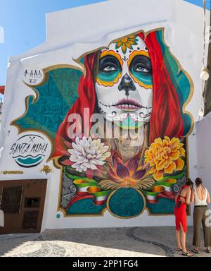 LAGOS, PORTUGAL, 16. APRIL 2023: Street Art Graffiti on the Streets of Lagos. Stockfoto