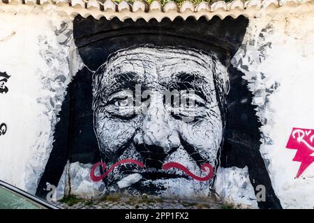 LAGOS, PORTUGAL, 16. APRIL 2023: Street Art Graffiti on the Streets of Lagos. Stockfoto