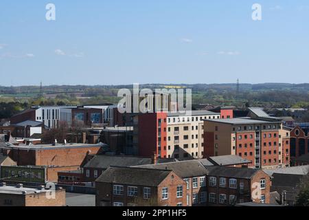 blick auf das stadtzentrum von loughborough, leicestershire Stockfoto