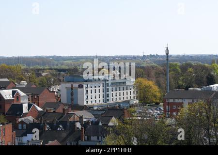 blick auf das stadtzentrum von loughborough, leicestershire Stockfoto